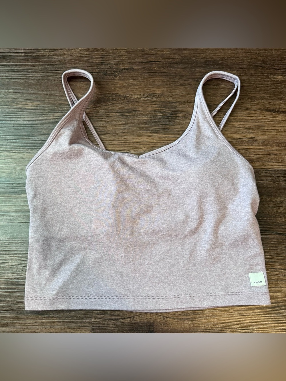 Vuori Performance Halo Crop Tank Top Size Large Women’s Activewear Built In Bra
